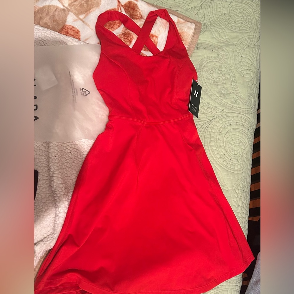 Halara Red Tennis Dress – Size Small (2-Piece Set)
